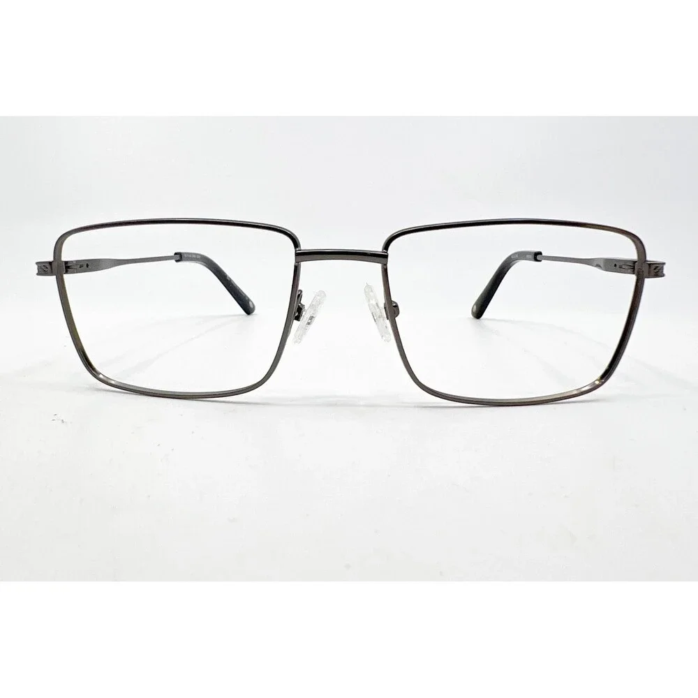 Bulova Eyeglasses Mens Dark Grey Encino Rectangular Metal Frames 55-17-140